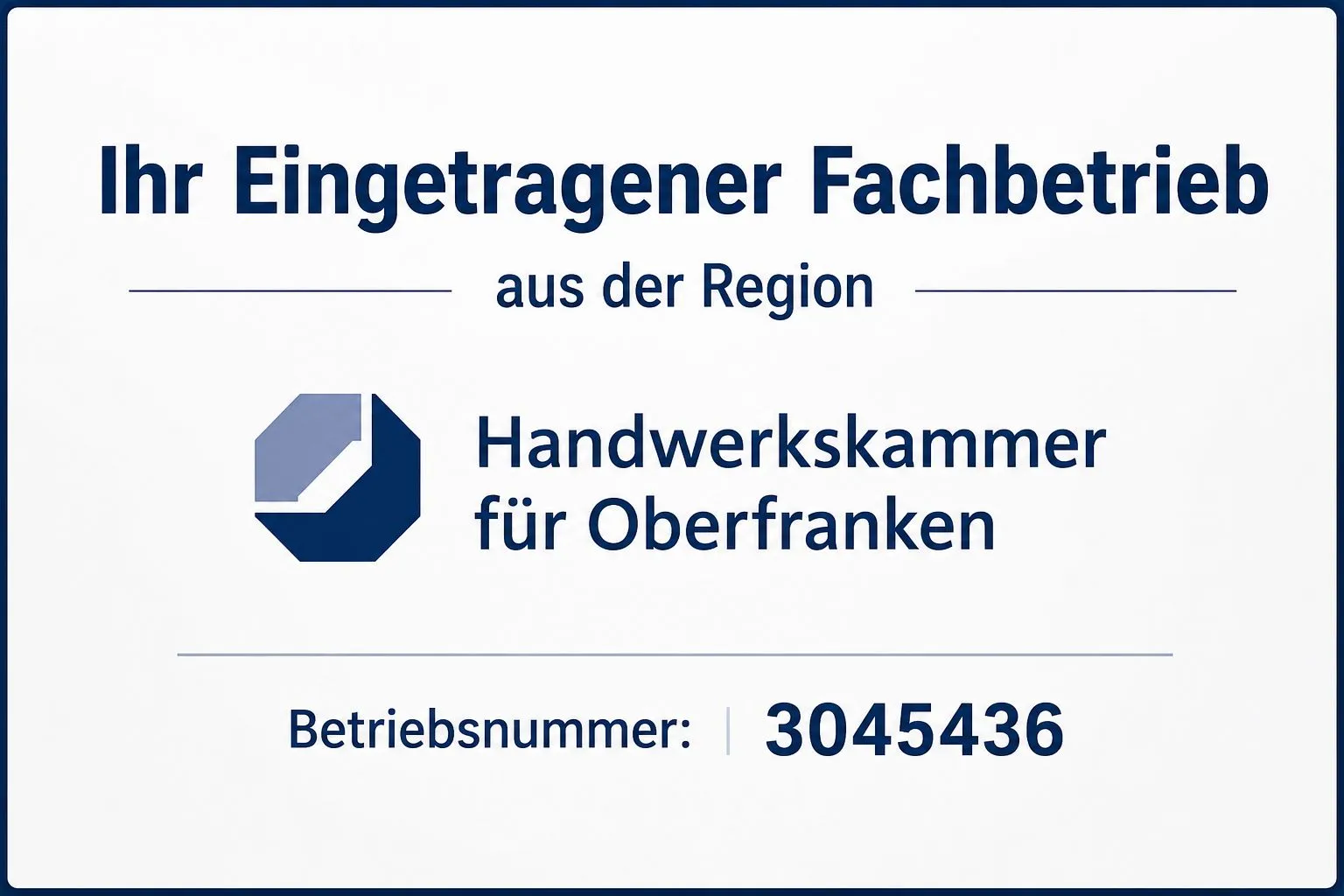 Handwerkskarte der Handwerkskammer
