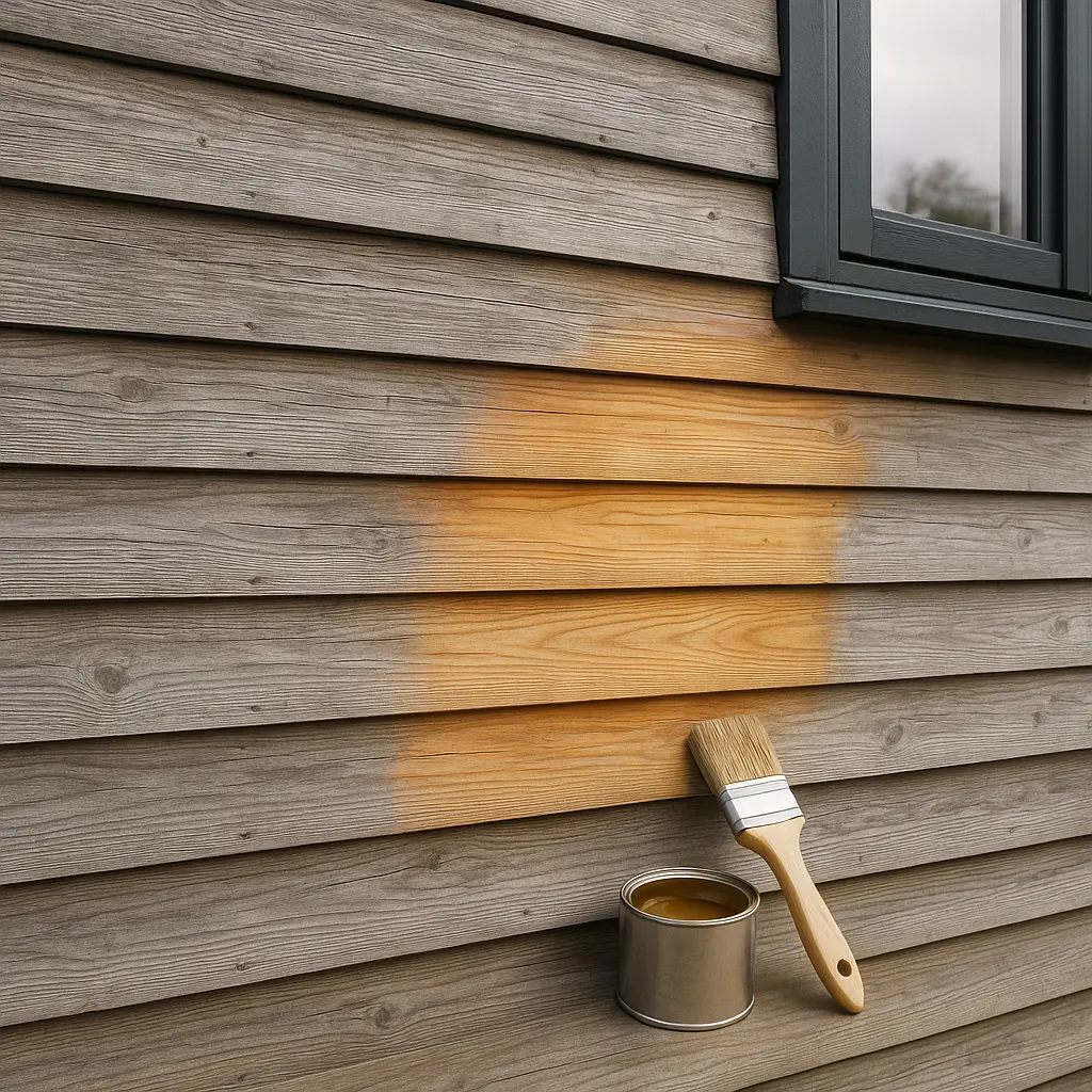 Was tun, wenn die Holzfassade ergraut ist?